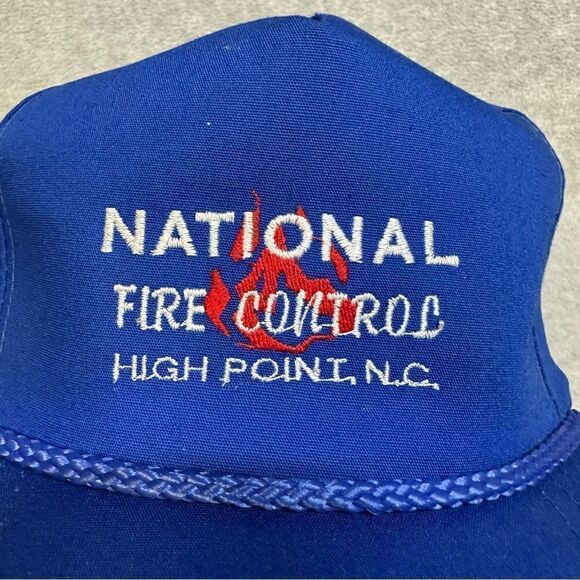 Vintage National Fire Control Trucker Hat Blue Rope Brim Snapback High Point NC - Picture 2 of 10